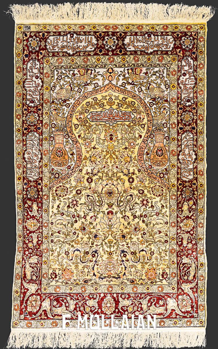 Tappeto Anatolico Herekeh in Seta Extra Fine n°:691963